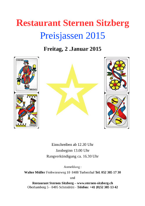 Restaurant Sternen Jassen 2015